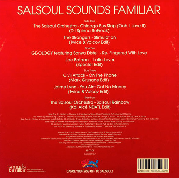 Salsoul Sounds Familiar vinyl 2 record red cover side B