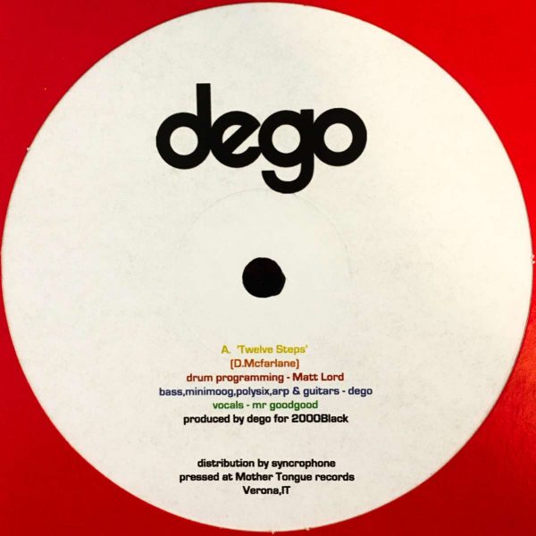 Dego twelve steps vinyl record white cover side A