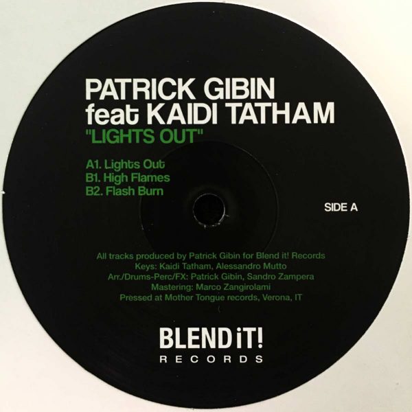Patrick Gibin and Kaidi Tatham lights out vinyl record ep cover side A
