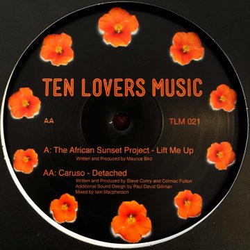 ten lovers music the african sunset project and caruso vinyl record cover side A