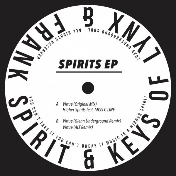 Frank Spirit ft. Keys of Lynx in Spirits EP vinyl record white side A - tracks: virtue (remixes)