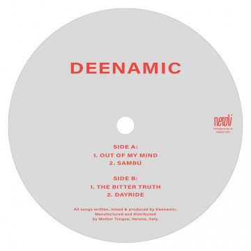 Debut EP vinyl record for the talented DEENAMIC, grey side A with out of my mind and sambu tracks