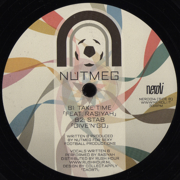 Nutmeg "Take Time" and "Stab" vinyl record cover Side B, 12"