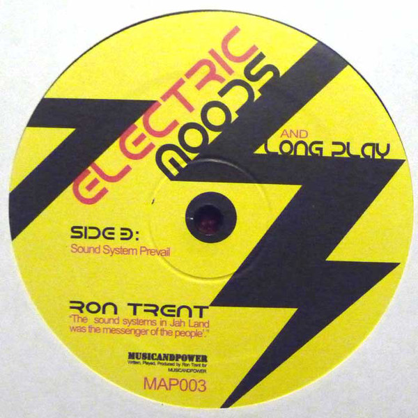 side b of the ron trent vinyl album cover electric moods and long play