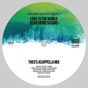 side b coloured back cover of love to the world (theo parrish acappella mix reinterpretation)