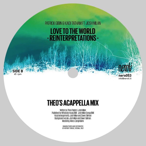 side b coloured back cover of love to the world (theo parrish acappella mix reinterpretation)