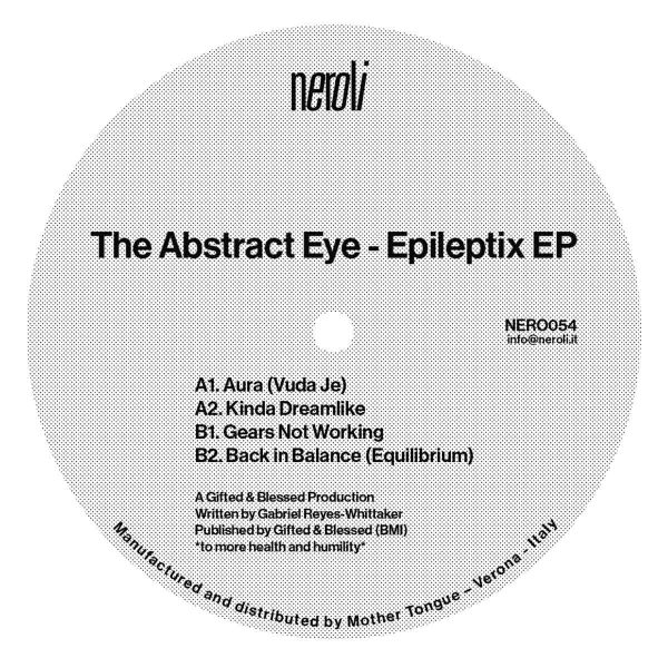 back cover of epileptix ep vinyl record by the abstract eye and tracklist of the album