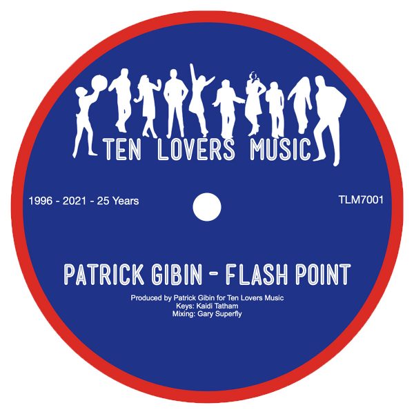 patrick gibin and caruso's vinyl record flash point front cover ten lovers music 25 years celebration