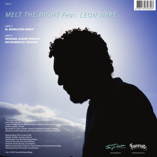 side b back cover tracklist of lucas arruda feat. leon ware melt the night vinyl