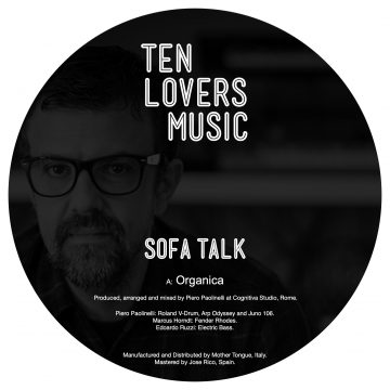 sofatalk vinyl record black front cover with organica track