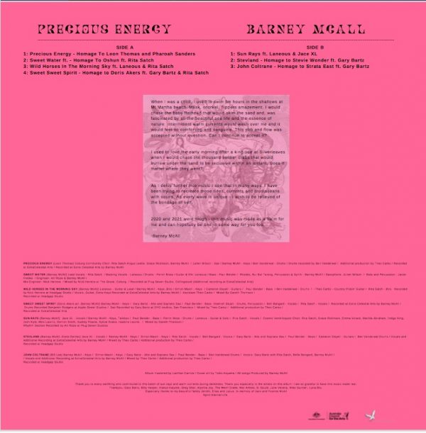 Precious Energy -Front Cover - Barney McAll - Extra Celestial Arts 04